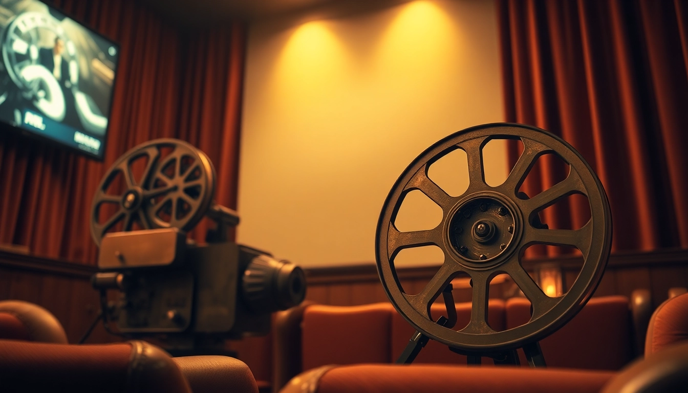 Explore the public domain movies list showcasing classic films in a nostalgic cinema setting.