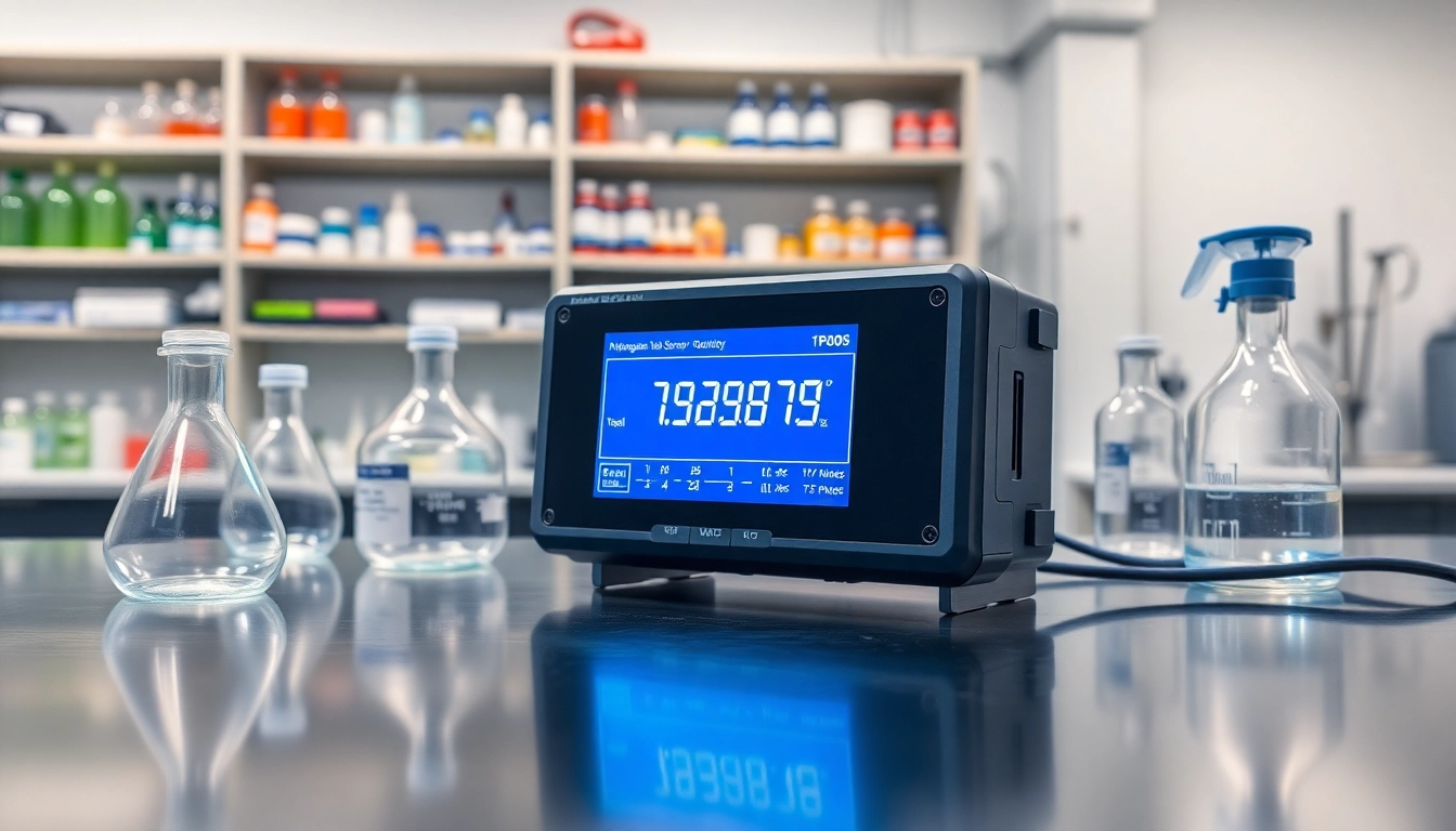 Hydrogen Chloride monitor displaying accurate chemical levels in a modern laboratory setting.