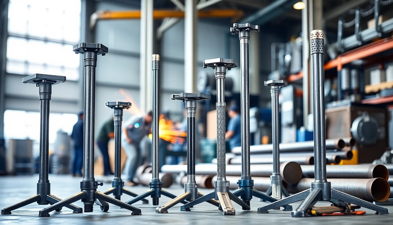 Showcase pipe stands designed for durability and support in industrial settings.