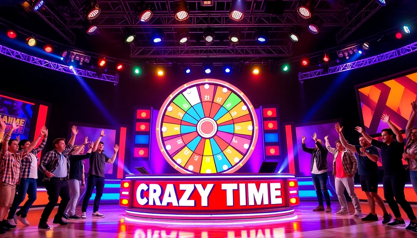 Watch the exciting estrazioni Crazy Time live game show with vibrant lights and engaging atmosphere.