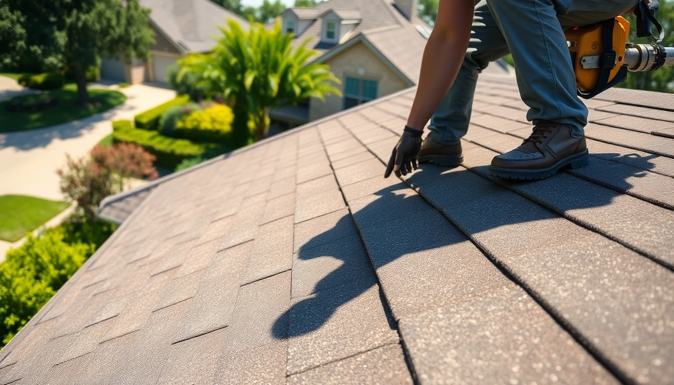 Install professional asphalt shingle roofing Texas on a residential home with skilled craftsmanship.