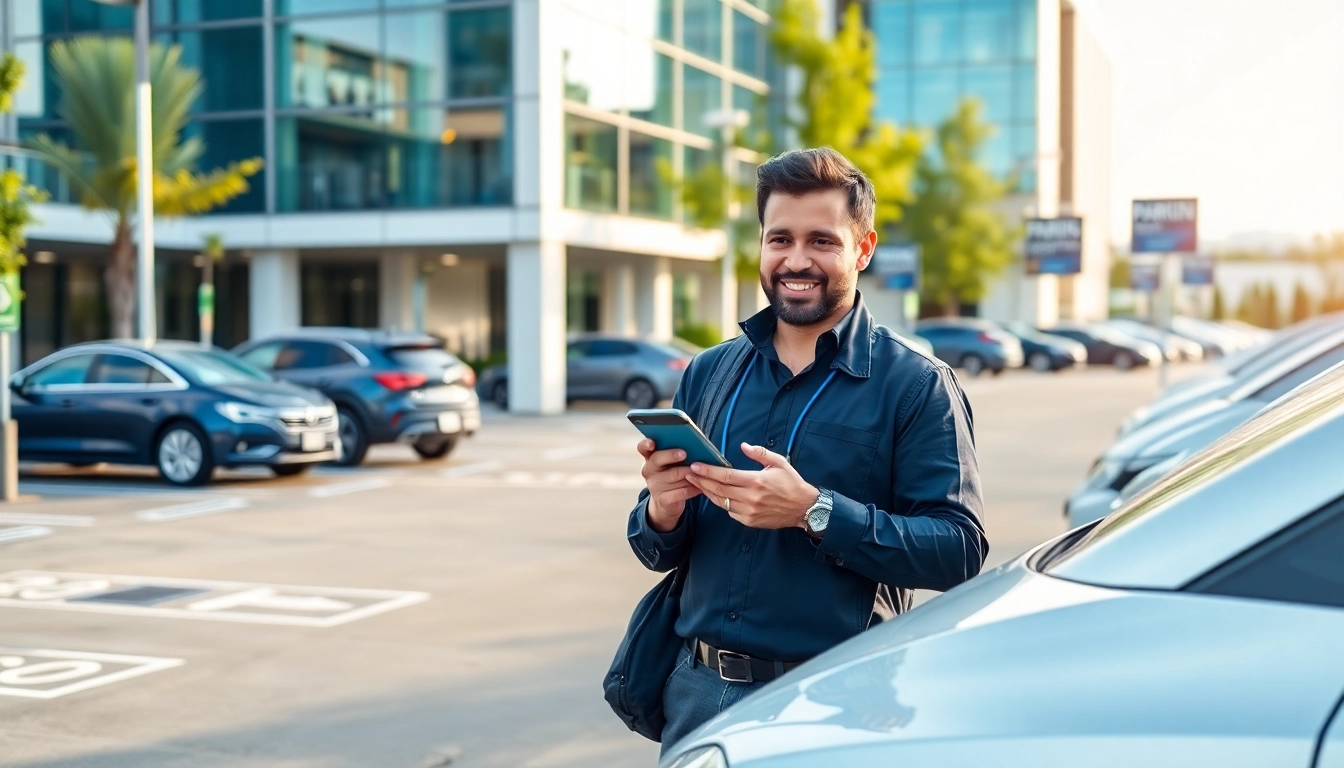 Manage vrr parking efficiently with a modern system and friendly staff in a spacious lot.