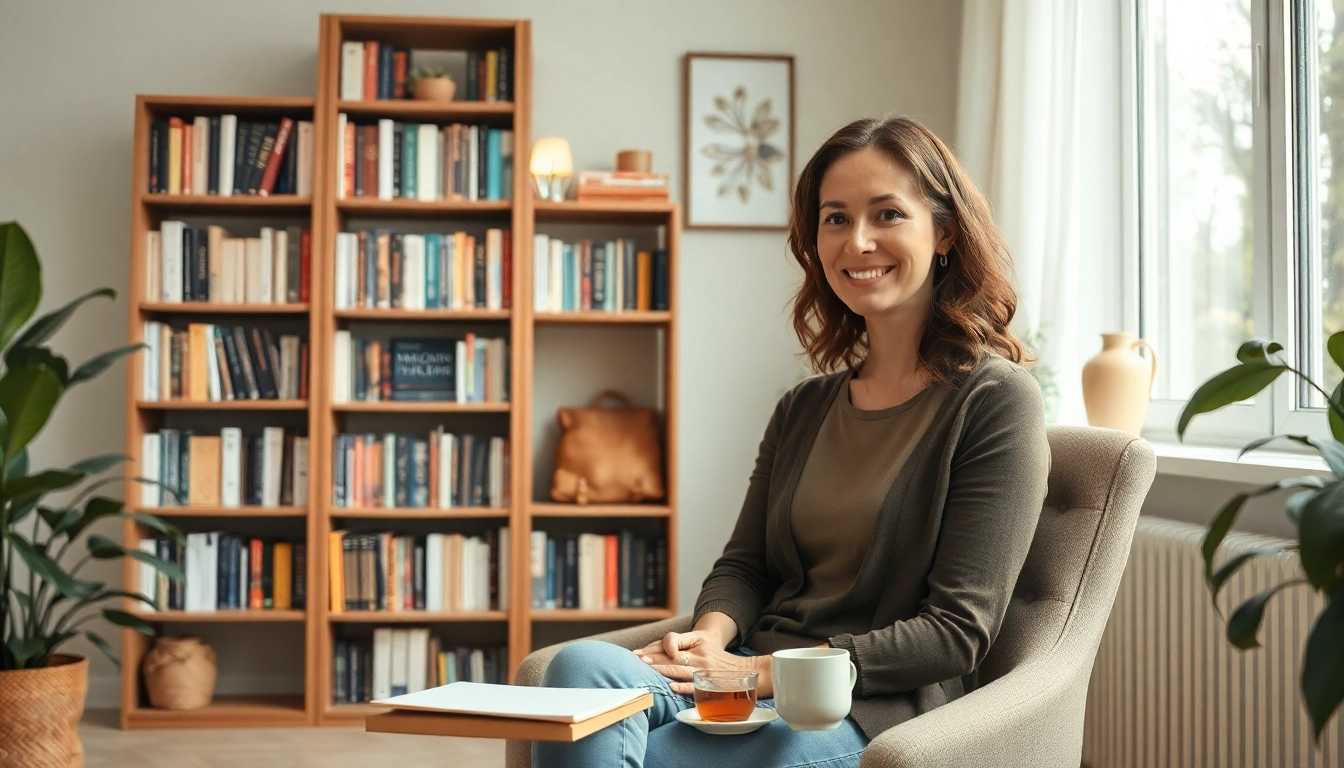 Engage with an attachment theory coach in a warm, inviting environment aimed at emotional support.