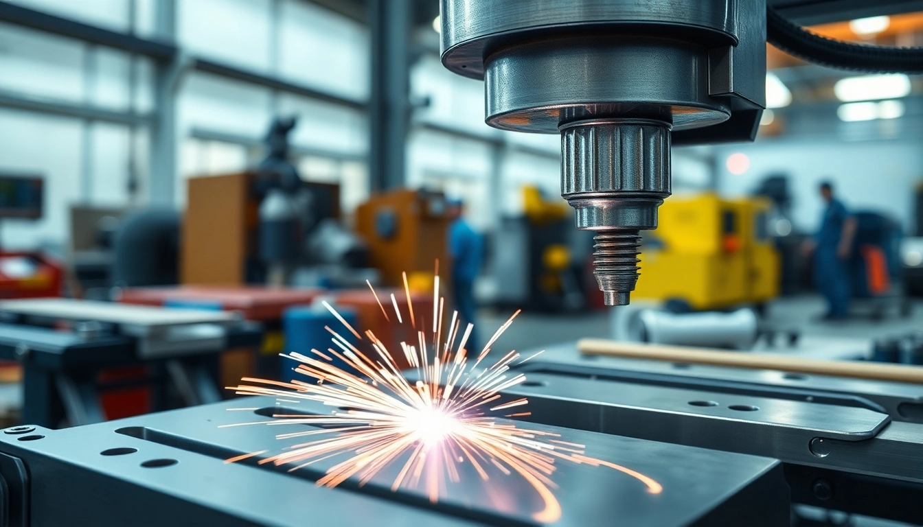 Laser welding machine demonstrating precision welding on metal parts in an industrial environment.