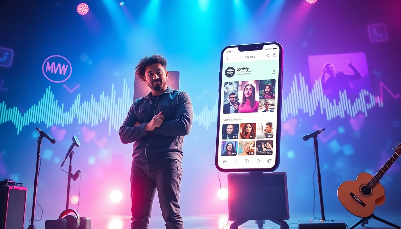 Engage audiences with effective spotify promotion strategies for artists, showcasing a music artist's dynamic presence.