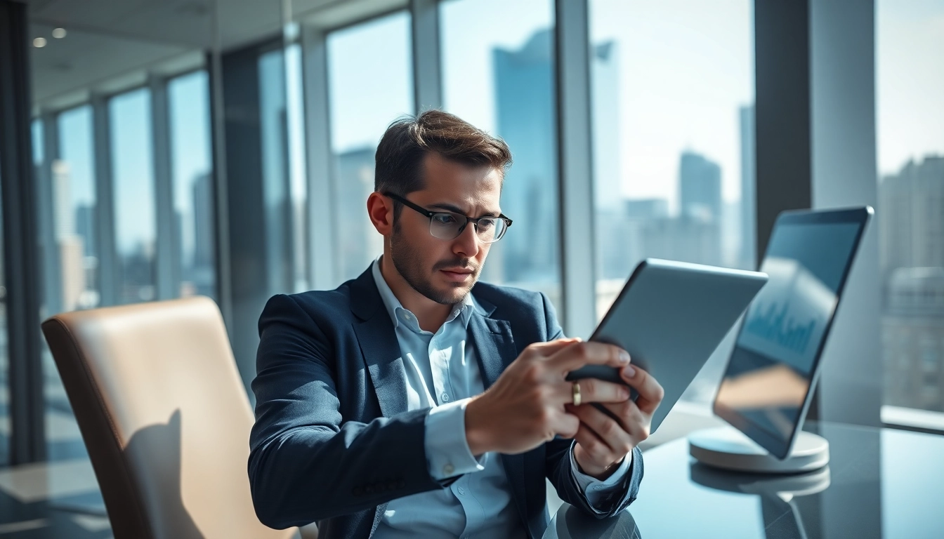 Analyze competitive intelligence data in a modern office environment.