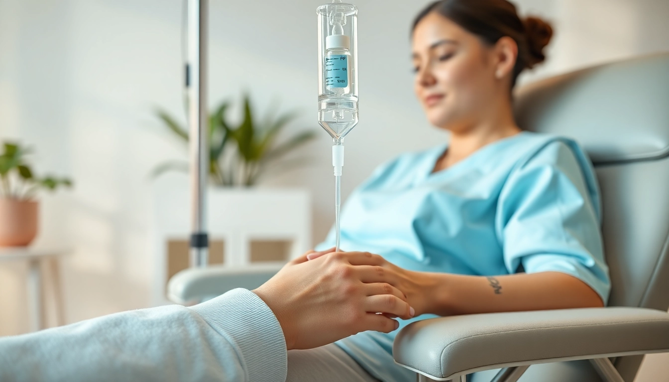 Experience IV Therapy in a tranquil setting with healthcare professionals ensuring comfort.