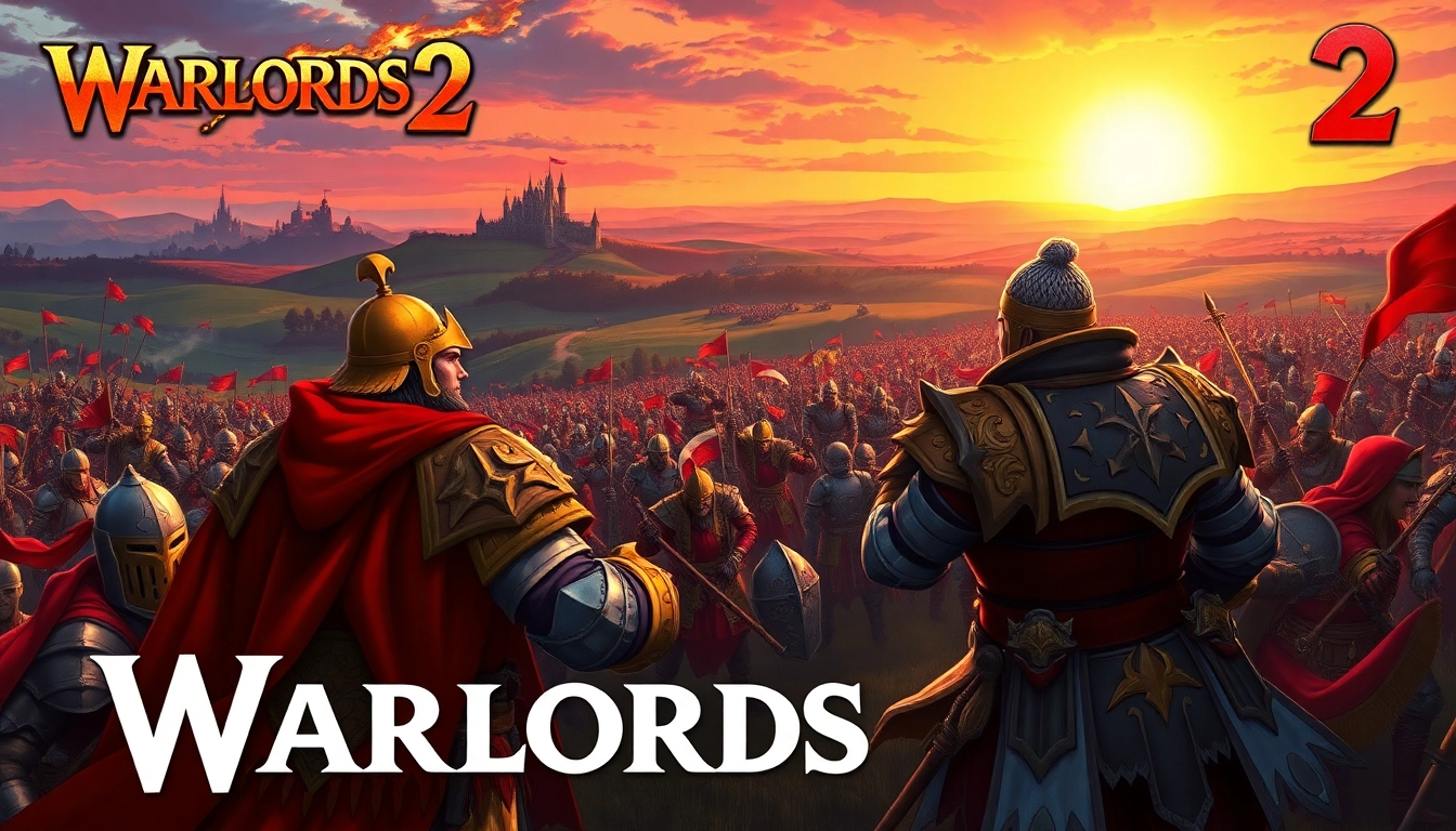 Engage with Warlords 2 download featuring a dynamic scene of epic strategic battle.
