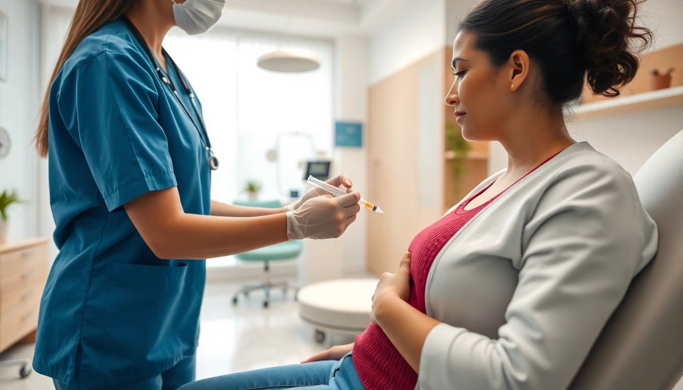 Administering Injectable Weight Loss treatment in a professional healthcare setting.