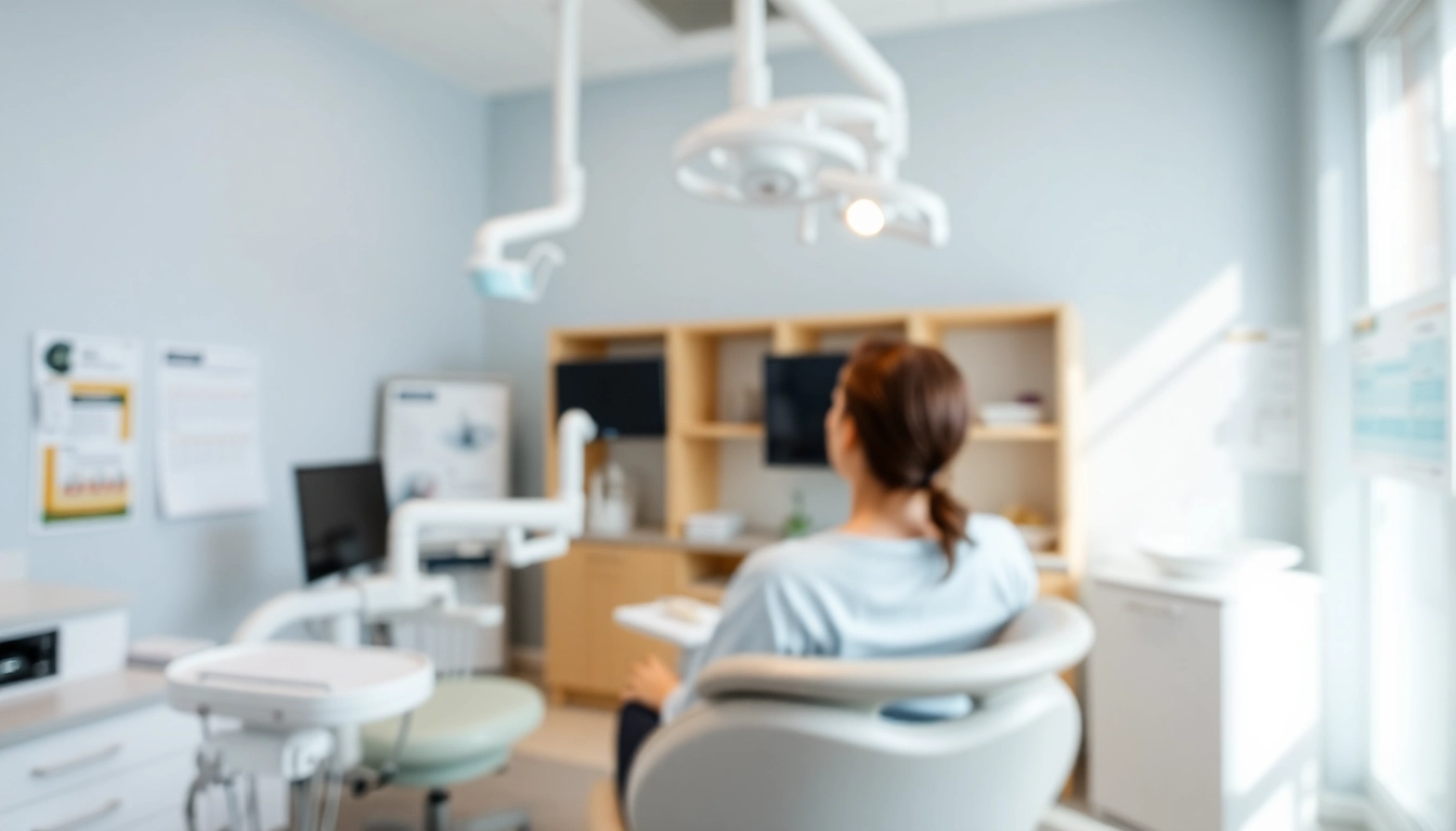 Dental bridges displayed in a welcoming clinic, showcasing the caring interaction with patients.