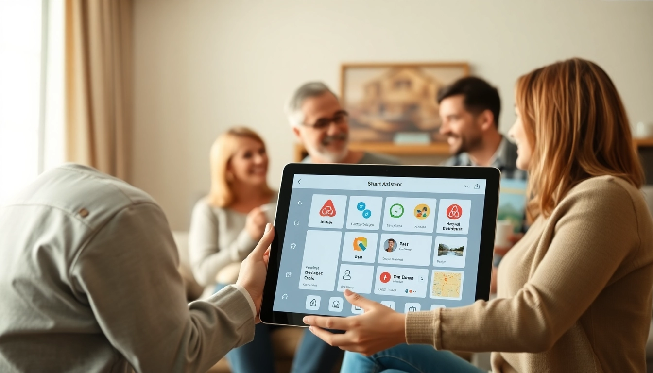 Enhance guest experiences with an Airbnb smart assistant guiding families in a warm home setting.