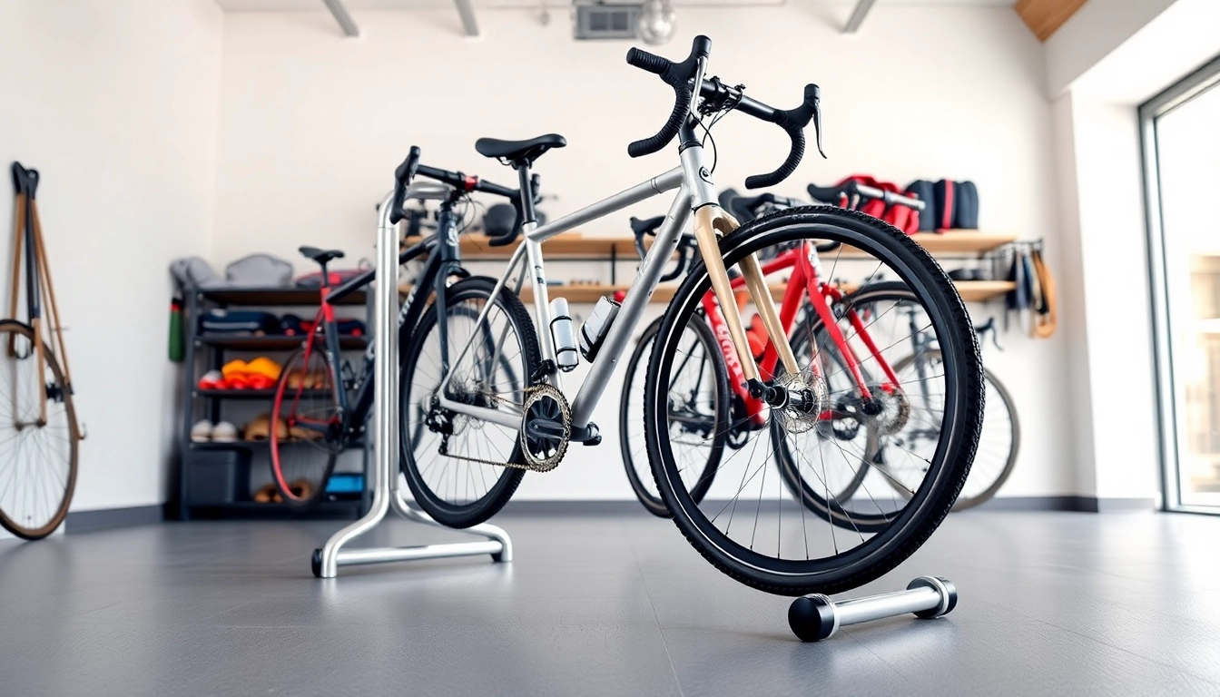 Mount a bike rack for home in a modern garage with multiple bikes displayed securely.