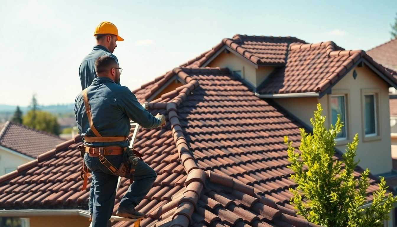 Roof repair Vancouver Wa featuring a professional inspecting a residential roof for service.